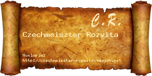 Czechmeiszter Rozvita névjegykártya